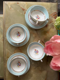 Lot de 6 tasses Porcelaine de Limoges Georges Boyer