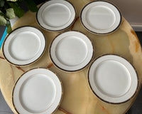 Lot de 6 assiettes 21 cm Porcelaine de Limoges Bernardaud Antinea Anthracite
