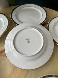 Lot de 6 assiettes 21 cm Porcelaine de Limoges Bernardaud Antinea Anthracite