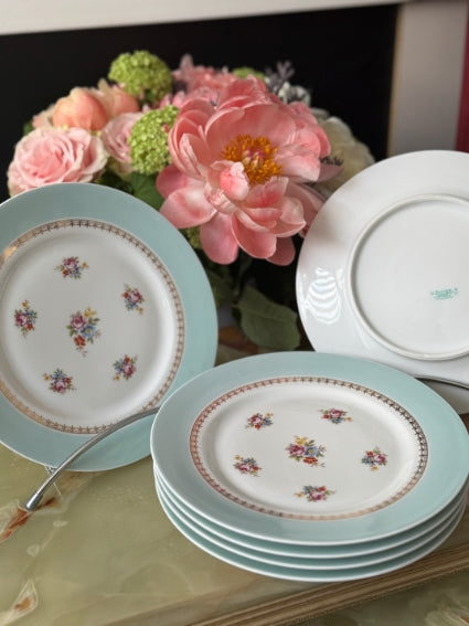 Lot de 6 assiettes 21 cm Porcelaine de Limoges Georges Boyer