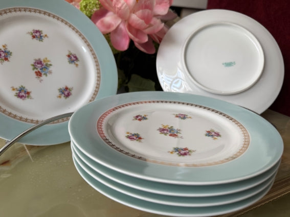 Lot de 6 assiettes 21 cm Porcelaine de Limoges Georges Boyer