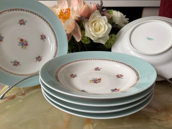 Lot de 6 assiettes creuses 24 cm Porcelaine de Limoges Georges Boyer