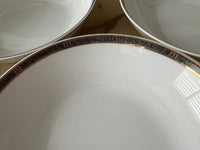 Lot de 6 assiettes creuses Porcelaine de Limoges Bernardaud Antinea Anthracite