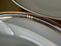 Lot de 6 assiettes creuses Porcelaine de Limoges Bernardaud Antinea Anthracite