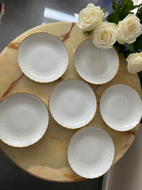 Lot de 6 assiettes creuses Porcelaine de Limoges Bernardaud modèle Verlaine
