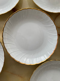 Lot de 6 assiettes creuses Porcelaine de Limoges Bernardaud modèle Verlaine