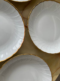 Lot de 6 assiettes creuses Porcelaine de Limoges Bernardaud modèle Verlaine
