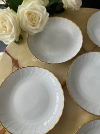 Lot de 6 assiettes creuses Porcelaine de Limoges Bernardaud modèle Verlaine