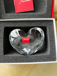 Coeur Décoration Presse Papier Baccarat avec sa boîte excellent état