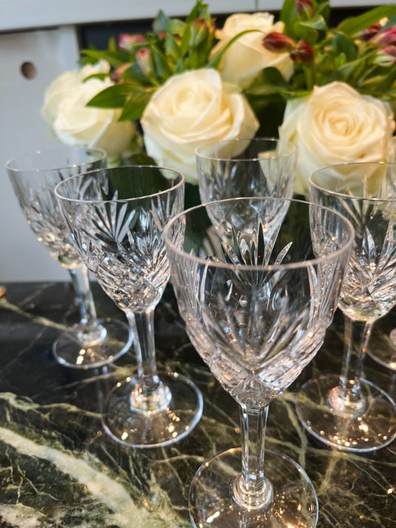 Cristal Saint Louis lot de 6 verres à porto modèle Chantilly très bon état