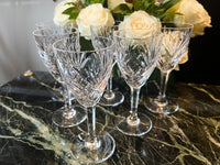 Cristal Saint Louis lot de 6 verres à vin blanc modèle Chantilly très bon état