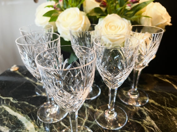 Cristal Saint Louis lot de 6 verres à vin blanc modèle Chantilly très bon état