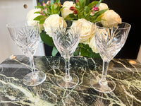 Lot de 3 verres à vin rouge Cristal Saint Louis modèle Chantilly très bon état