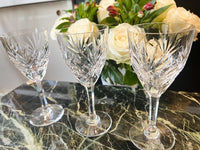 Lot de 3 verres à vin rouge Cristal Saint Louis modèle Chantilly très bon état