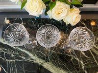 Lot de 3 verres à vin rouge Cristal Saint Louis modèle Chantilly très bon état