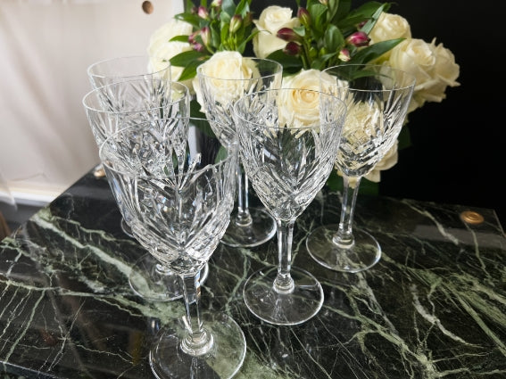 Lot de 6 verres à eau Cristal Saint Louis modèle Chantilly très bon état