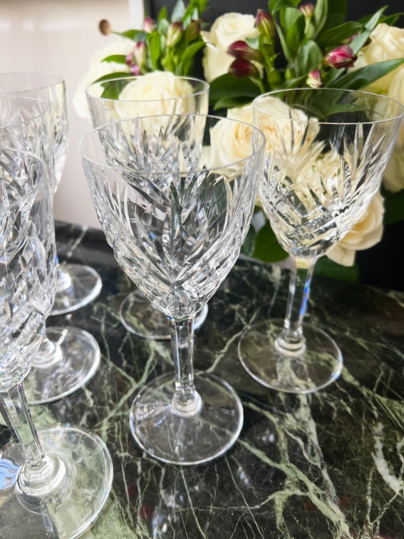 Lot de 6 verres à eau Cristal Saint Louis modèle Chantilly très bon état