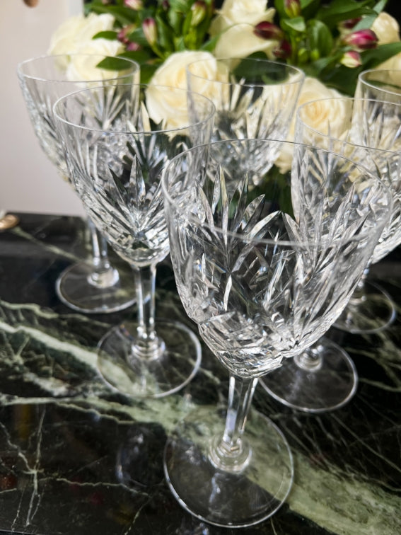 Lot de 6 verres à eau Cristal Saint Louis modèle Chantilly très bon état