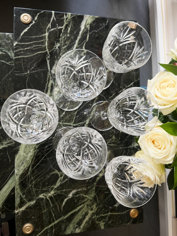 Lot de 6 verres à eau Cristal Saint Louis modèle Chantilly très bon état