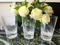 Lot de 3 verres à orangeade/whisky Cristal Baccarat modèle Casino très bon état