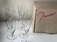 Lot de 6 verres à vin blanc Cristal Baccarat modèle Dom Perignon très bon état
