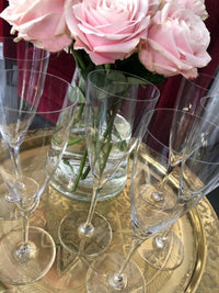 Lot de 5 verres à eau Cristal Baccarat modèle Dom Perignon très bon état