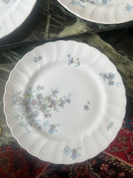 Lot de 5 assiettes plates 22 cm Porcelaine de Limoges Bernardaud mod. Gabrielle