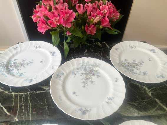 Lot de 5 assiettes plates 22 cm Porcelaine de Limoges Bernardaud mod. Gabrielle