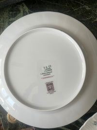 Lot de 5 assiettes plates 22 cm Porcelaine de Limoges Bernardaud mod. Gabrielle