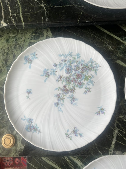 Lot de 6 assiettes à dessert Porcelaine de Limoges Bernardaud mod. Gabrielle