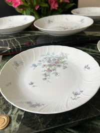 Lot de 6 assiettes creuses Porcelaine de Limoges Bernardaud modèle Gabrielle