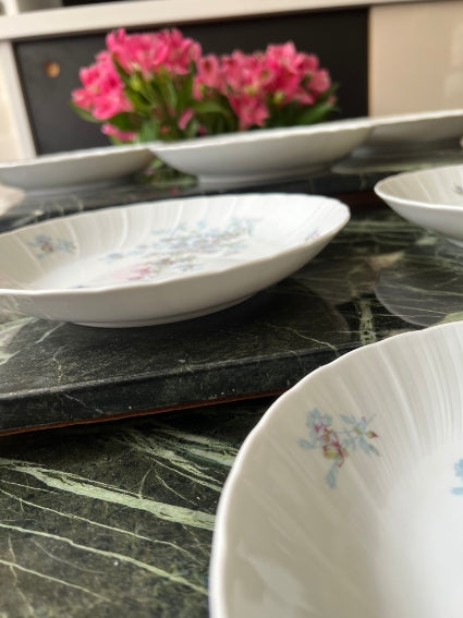 Lot de 6 assiettes creuses Porcelaine de Limoges Bernardaud modèle Gabrielle