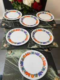 Lot de 6 assiettes Acapulco Villeroy et Boch 20 cm très bon état