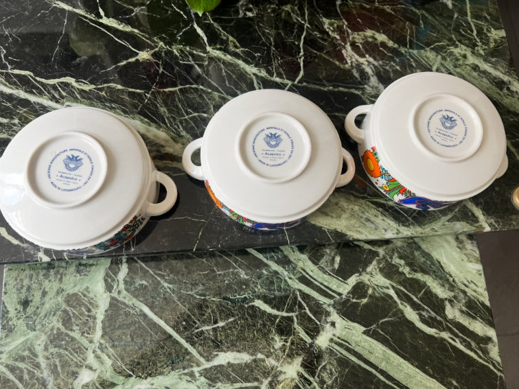 Lot de 3 bols à anses Acapulco Villeroy et Boch très bon état