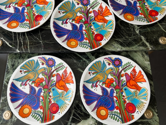 Lot de 6 assiettes Acapulco Villeroy et Boch 20 cm décor plein très bon état