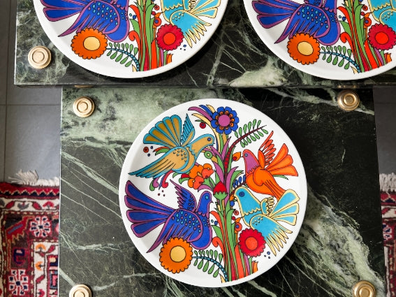 Lot de 6 assiettes Acapulco Villeroy et Boch 20 cm décor plein très bon état