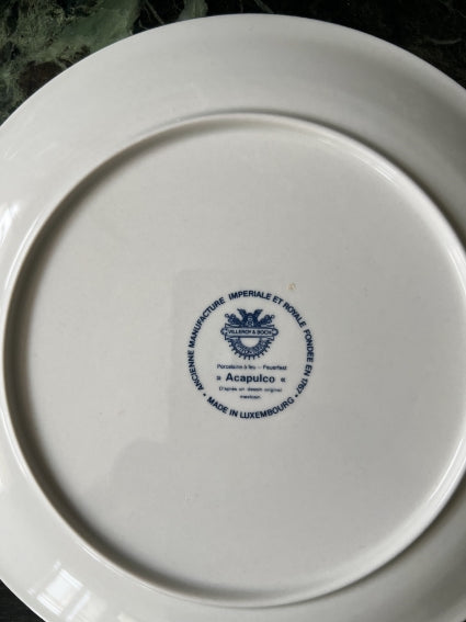 Lot de 6 assiettes Acapulco Villeroy et Boch 20 cm décor plein très bon état