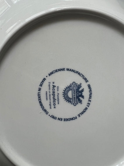 Lot de 5 assiettes creuses Acapulco Villeroy et Boch 21 cm très bon état