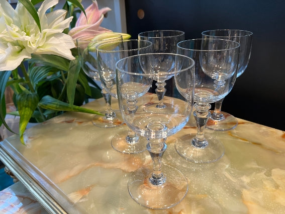 Lot de 6 verres à eau n°2 cristal de Sèvres modèle Andelle + boîte