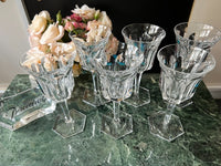 Lot de 6 verres à eau Cristal Baccarat modèle Malmaison très bon état