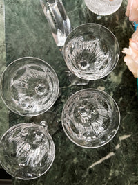 Lot de 4 verres à vin Cristal Baccarat modèle Malmaison très bon état 15,5 cm