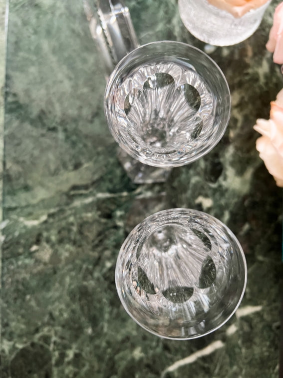 Lot de 2 flûtes à champagne Cristal Baccarat modèle Malmaison très bon état